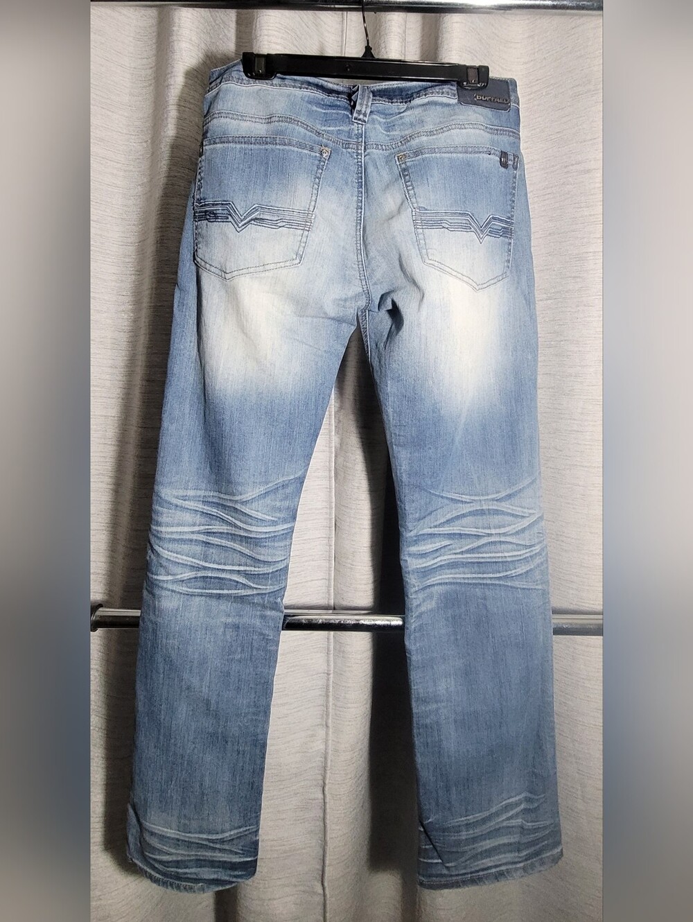 Buffalo David Bitton Light Blue Slim Straight Stretch Jeans 32x32